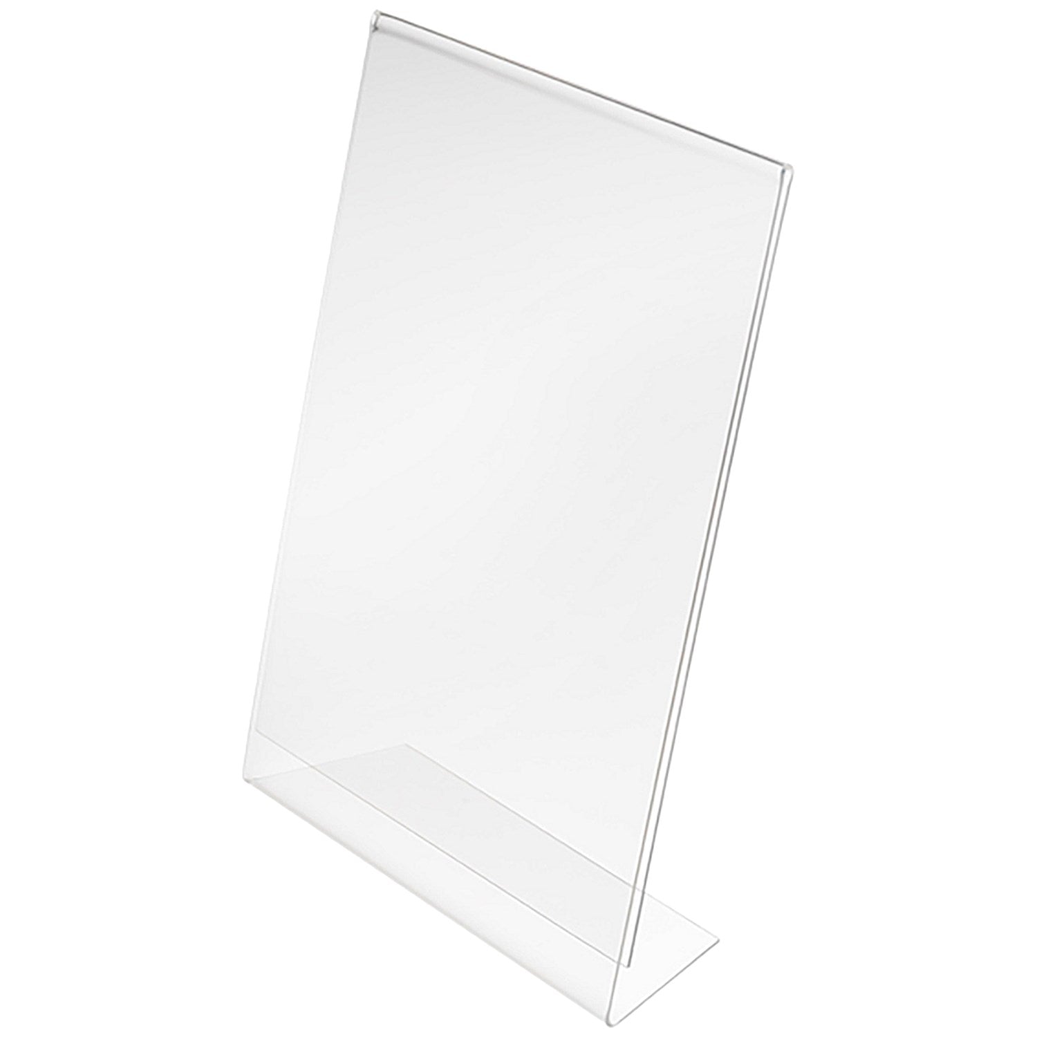 Q-Connect Slanted L-Shaped Sign Holder, A4, Clear