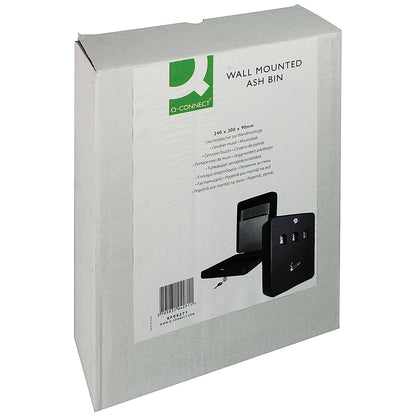 Q-Connect Ash Bin, 2.7 Litre, Black