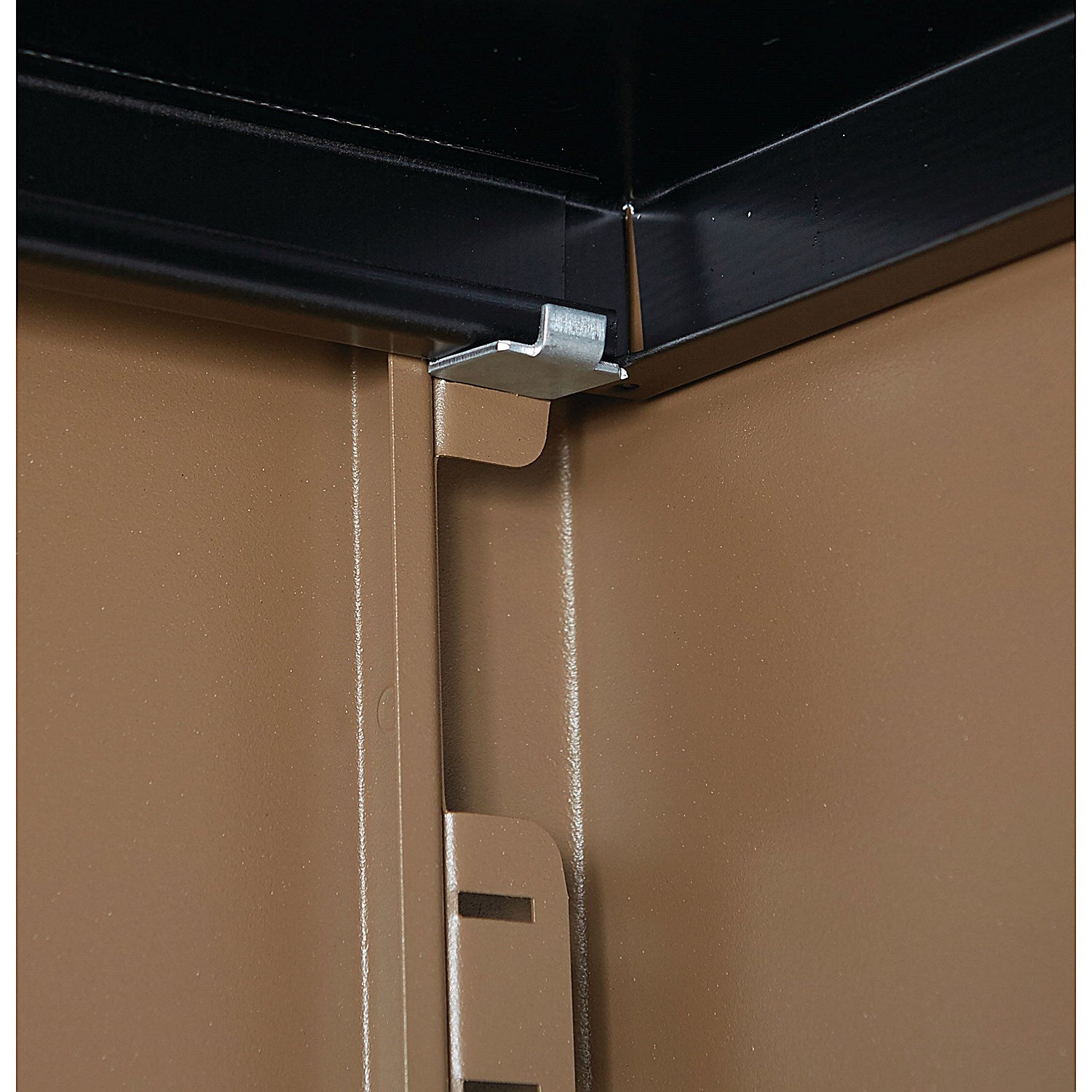 Jemini Tall Steel Stationery Cupboard, 3 Shelves, 1806mm High, Coffee and Cream