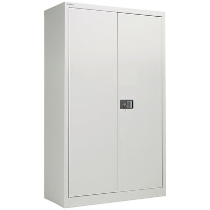 Jemini Tall Steel Stationery Cupboard, 3 Shelves, 1810mm High, Grey