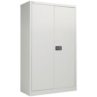 Jemini Tall Steel Stationery Cupboard, 3 Shelves, 1806mm High, Grey