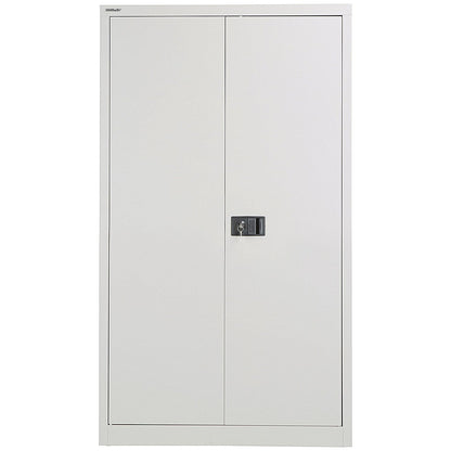 Jemini Tall Steel Stationery Cupboard, 3 Shelves, 1806mm High, Grey