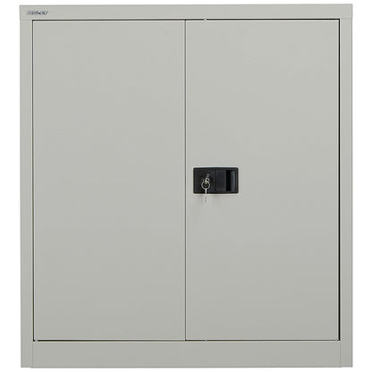 Jemini Medium Steel Stationery Cupboard, 1 Shelf, 1005mm High, Grey