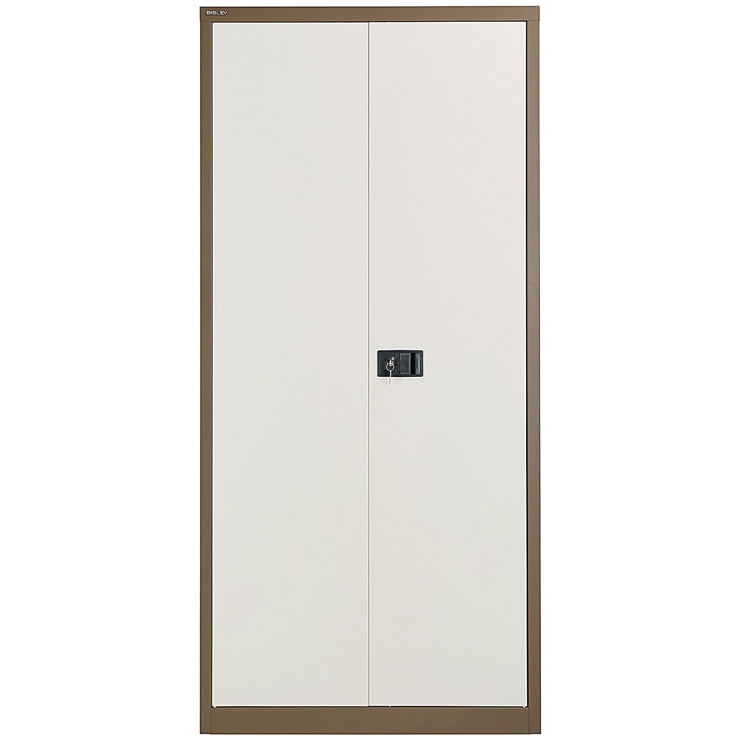 Jemini Extra Tall Metal Stationery Cupboard, 4 Shelves, 1960mm High, Coffee and Cream