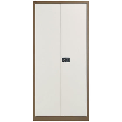 Jemini Extra Tall Metal Stationery Cupboard, 4 Shelves, 1960mm High, Coffee and Cream