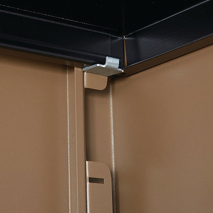 Jemini Extra Tall Metal Stationery Cupboard, 4 Shelves, 1960mm High, Coffee and Cream