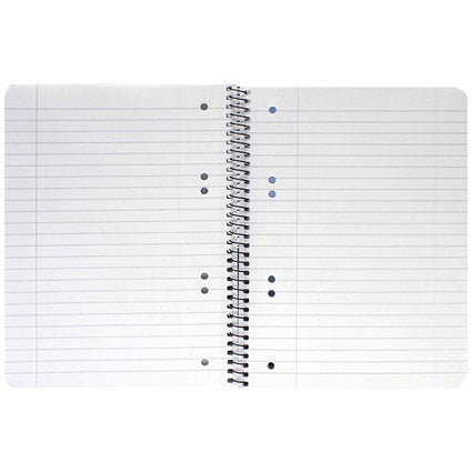 Q-Connect Wirebound Pad, A5, Ruled, 160 Pages, Transparent Green, Pack of 5