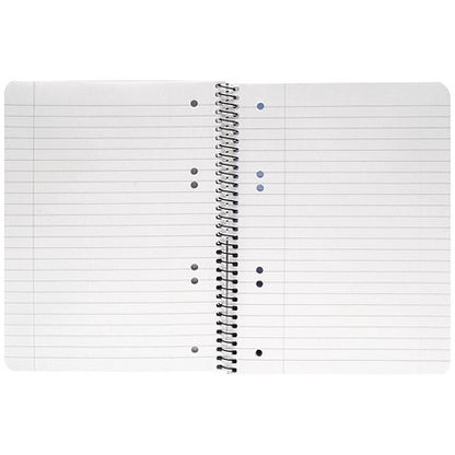 Q-Connect Wirebound Pad, A5, Ruled, 160 Pages, Transparent Blue, Pack of 5