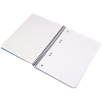 Q-Connect Wirebound Pad, A5, Ruled, 160 Pages, Transparent Blue, Pack of 5