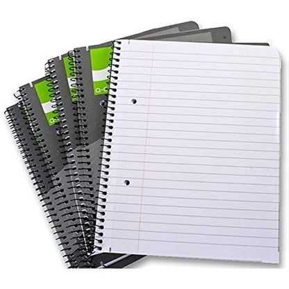 Q-Connect Wirebound Pad, A5, Ruled & Peforated, 160 Pages, Grey, Pack of 5