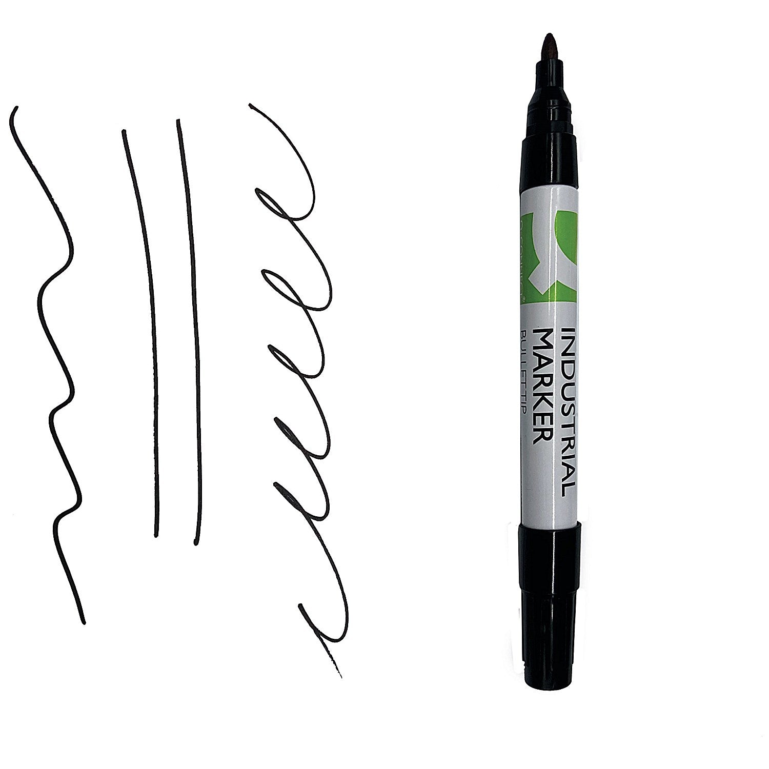 Q-Connect Industrial Marker Bullet Tip Black (Pack of 10)