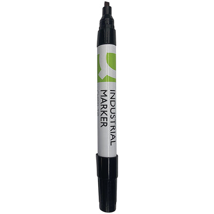 Q-Connect Industrial Marker Chisel Tip Black (Pack of 10)
