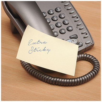 Q-Connect Quick Notes, 76 x 127mm, Yellow, Pack of 12 x 100 Notes