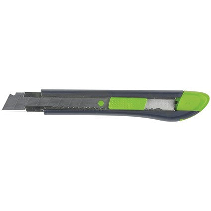 Q-Connect Heavy Duty 18mm Cutting Knife Black/Green 68BC