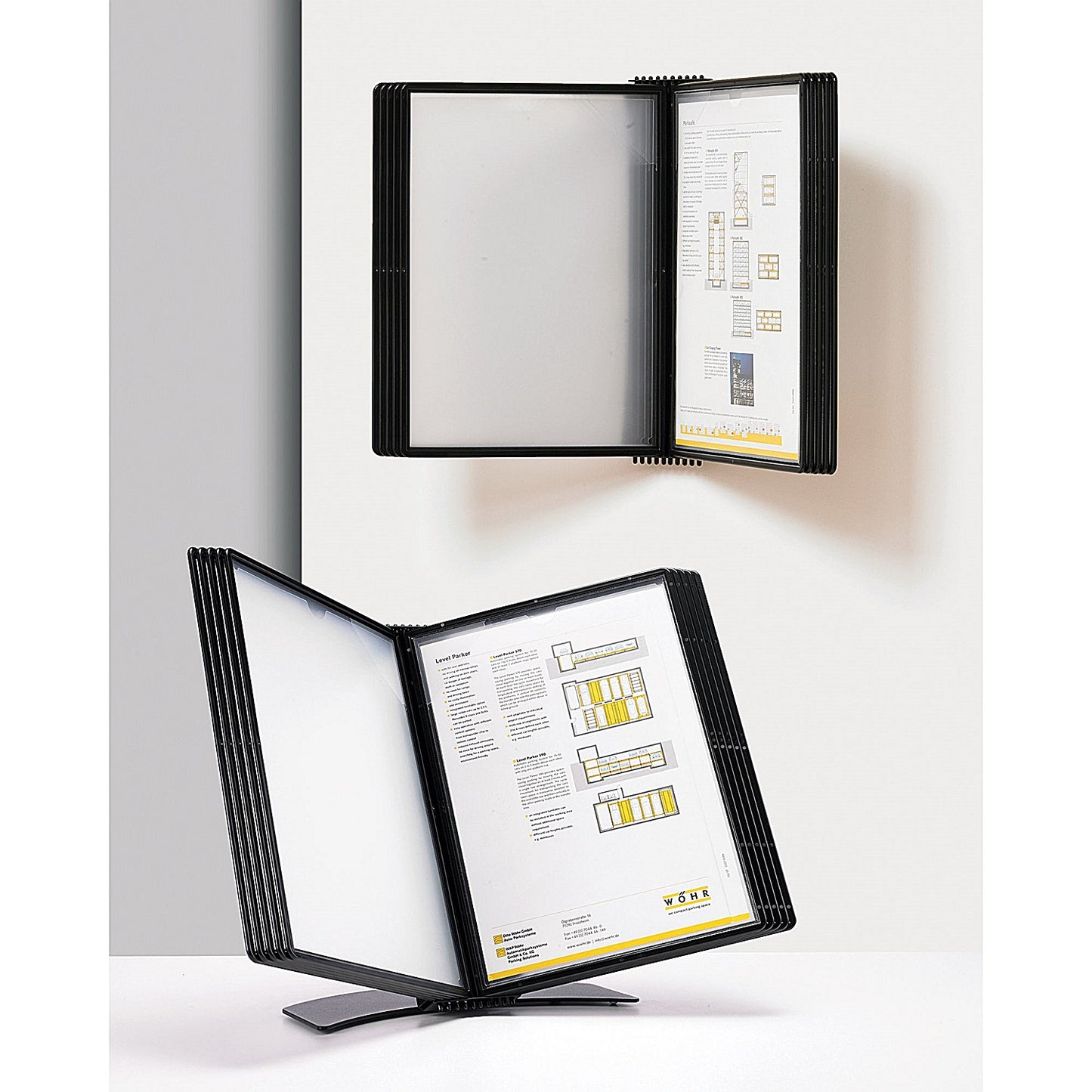 Q-Connect Desk or Wall Mounted Display Unit - Black