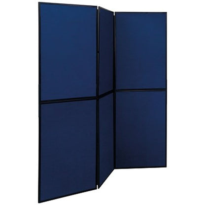 Q-Connect Display Board, 6 Panel, Blue/Grey