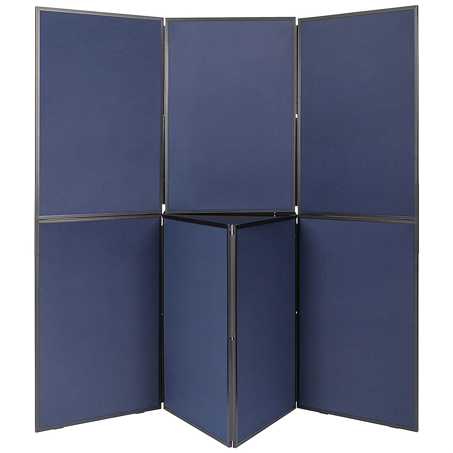 Q-Connect 7 Panel Display Board, 1800x1800mm, Blue/Grey