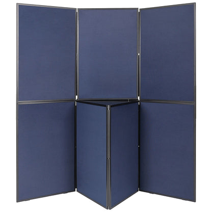 Q-Connect 7 Panel Display Board, 1800x1800mm, Blue/Grey
