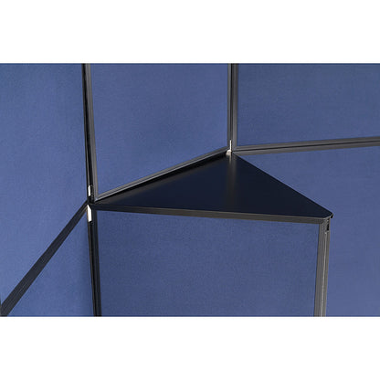 Q-Connect 7 Panel Display Board, 1800x1800mm, Blue/Grey