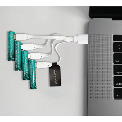 Q-Connect USB C Rechargeable Lithium AAA Batteries, Pack of 4 Easy2Order : KF14130