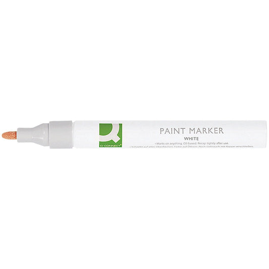 Q-Connect Paint Marker Pen Medium White (10 Pack) Easy2Order : KF14452
