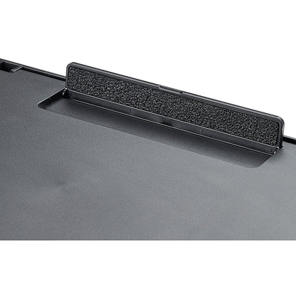 Q-Connect Laptop Stand with Mousepad and Phone Holder, Adjustable Height and Tilt, Black