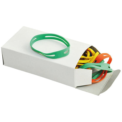 Q-Connect X-Band Rubber Bands Assorted Colours 100g