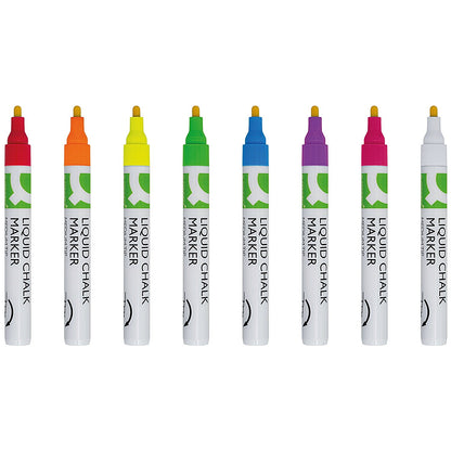 Q-Connect Chalk Markers, Medium Tip, Assorted, Pack of 8 Easy2Order : KF16281
