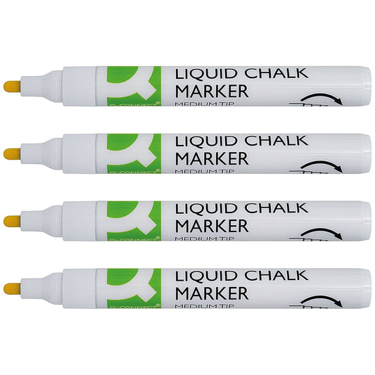 Q-Connect Chalk Markers, Medium Tip, White, Pack of 4 Easy2Order : KF16282