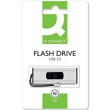 Q-Connect USB 3.0 Slider Flash Drive, 32GB