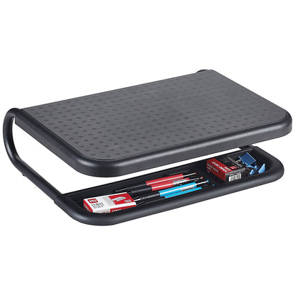 Q-Connect Monitor Laptop Riser with Desktop Organiser 380x295x110mm Black Easy2Order : KF17416