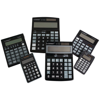 Q-Connect 12 Digit Business Table Top Calculator, Medium, Black Easy2Order : KF19064