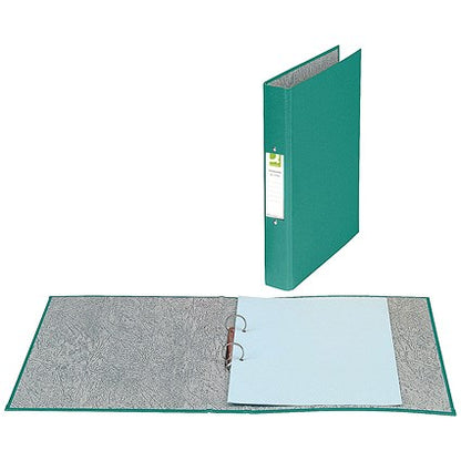 Q-Connect Ring Binder, A4, 2 O-Ring, 25mm Capacity, Green, Pack of 10