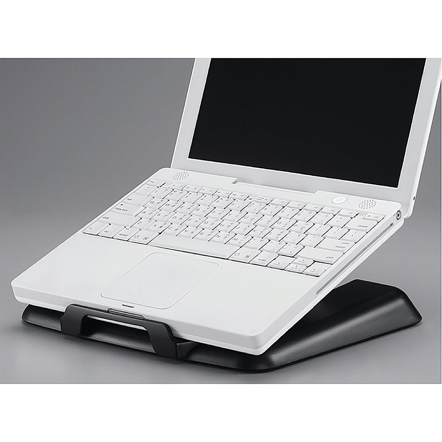 Q-Connect Plastic Laptop Stand, Adjustable Tilt, Black and Silver