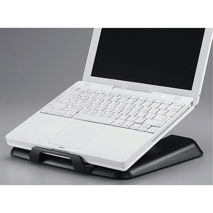 Q-Connect Plastic Laptop Stand, Adjustable Tilt, Black and Silver
