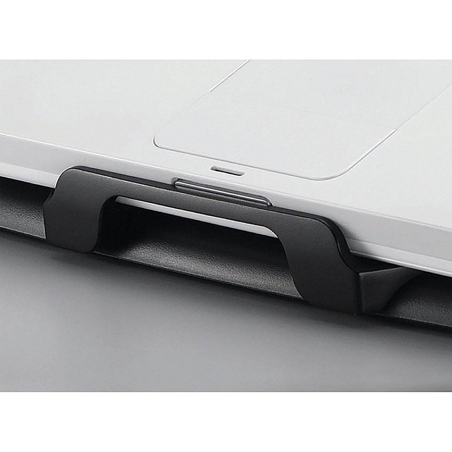 Q-Connect Plastic Laptop Stand, Adjustable Tilt, Black and Silver