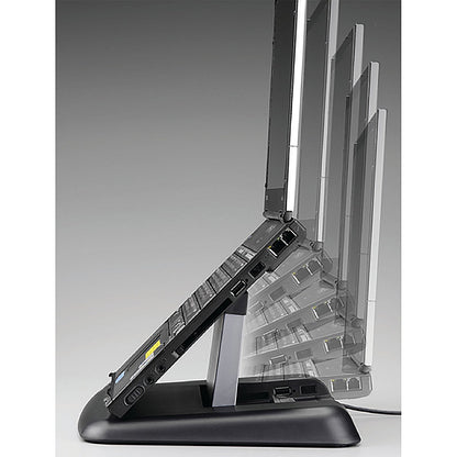 Q-Connect Plastic Laptop Stand, Adjustable Tilt, Black and Silver