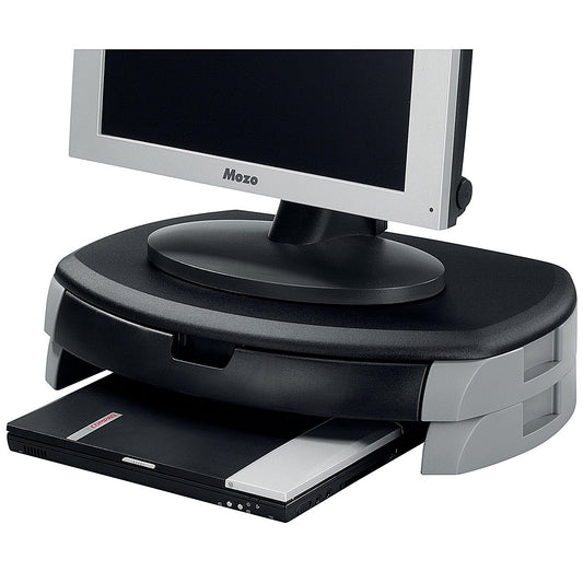 Q-Connect Monitor Stand with Drawer, Black