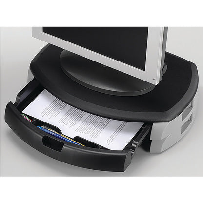 Q-Connect Monitor Stand with Drawer, Black