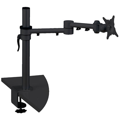 Q-Connect Deskclamped Single Monitor Arm, Adjustable Height, Black