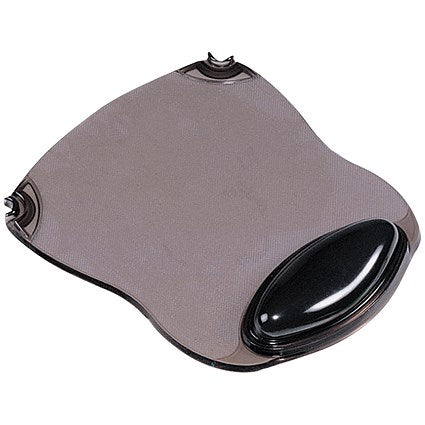 Q-Connect Cored Router Gel Mouse Mat, With Wrist Rest, Grey