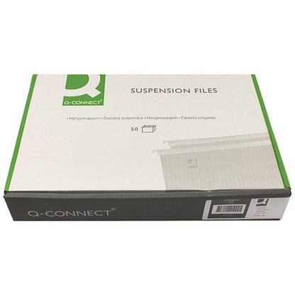 Q-Connect Manilla Suspension Files, V Base, A4, Green, Pack of 50