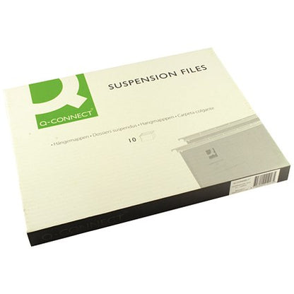 Q-Connect Manilla Suspension Files, V Base, A4, Green, Pack of 10