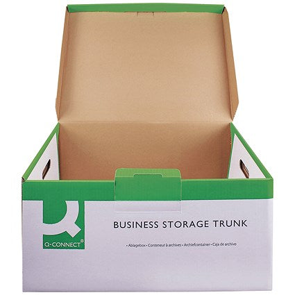 Q-Connect Business Storage Trunk, Large, White, Pack of 10