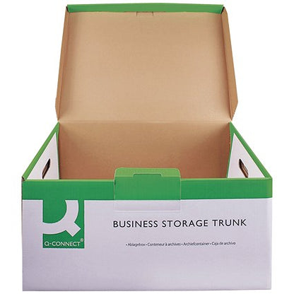 Q-Connect Business Storage Trunk, Large, White, Pack of 10