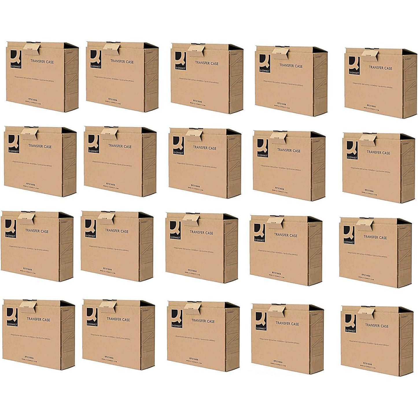 Q-Connect Business Transfer Cases, A4, Brown, Pack of 20