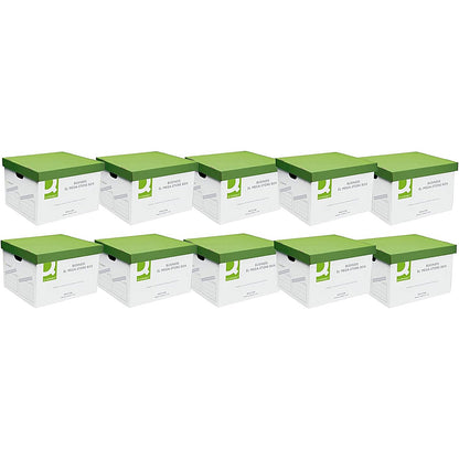 Q-Connect Business El Mega, Store Box, White, Pack of 10