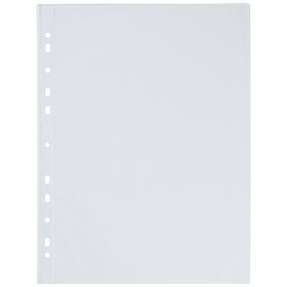 Q-Connect A4 Embossed Punched Pockets, 50 micron, Top Opening, Pack of 100