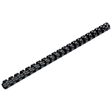 Q-Connect Binding Combs, 12mm, Black, Pack of 100