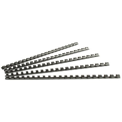 Q-Connect Binding Combs, 12mm, Black, Pack of 100